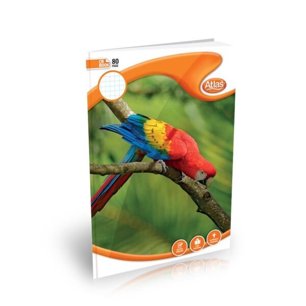 Atlas A4 Book CR 80 Pages – Square Ruled