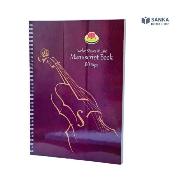 Sammanee Twelve Staves Music Manuscript Book 80 Pages